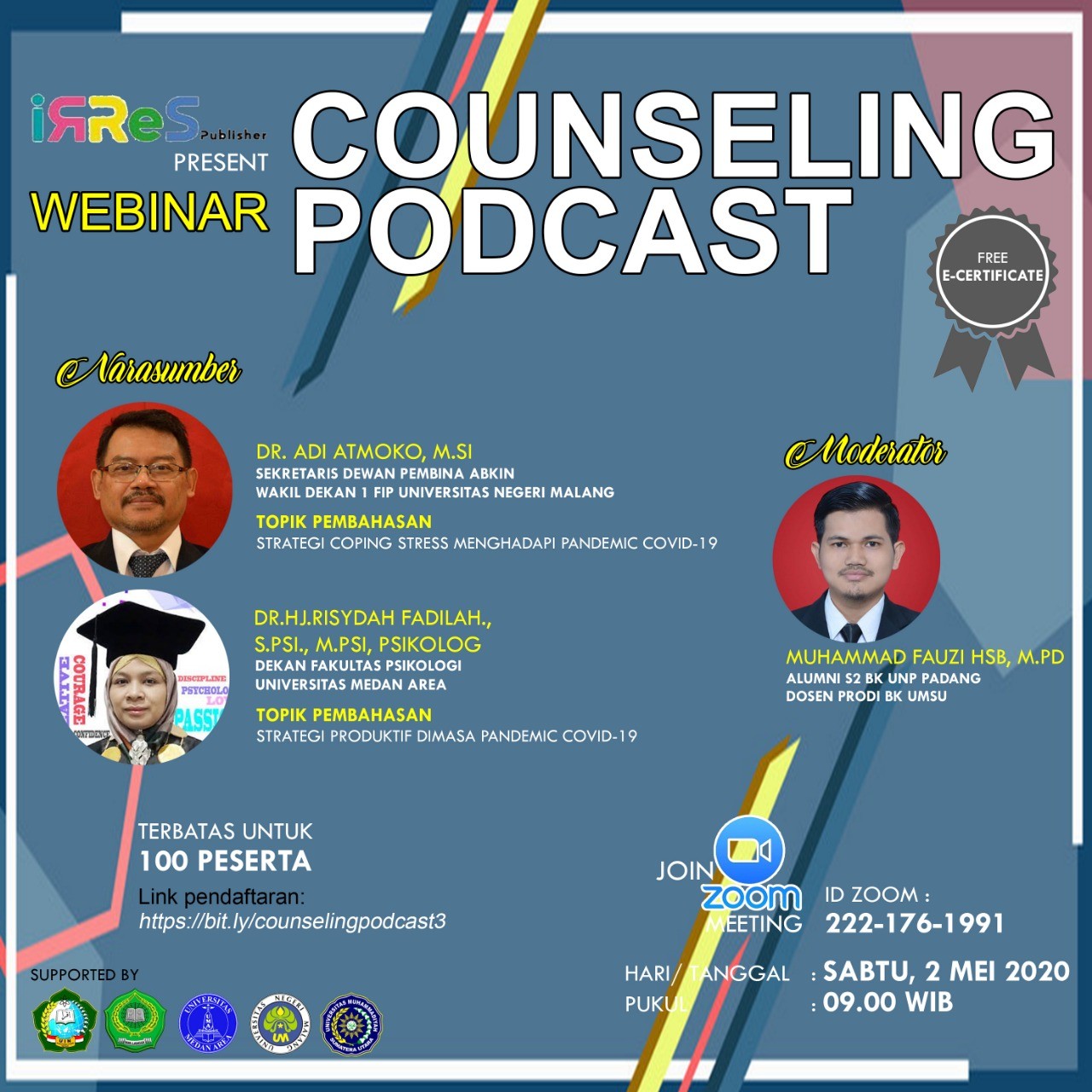 Ayo Ikuti Webinar Counseling Podcast Fakultas Psikologi Kampus