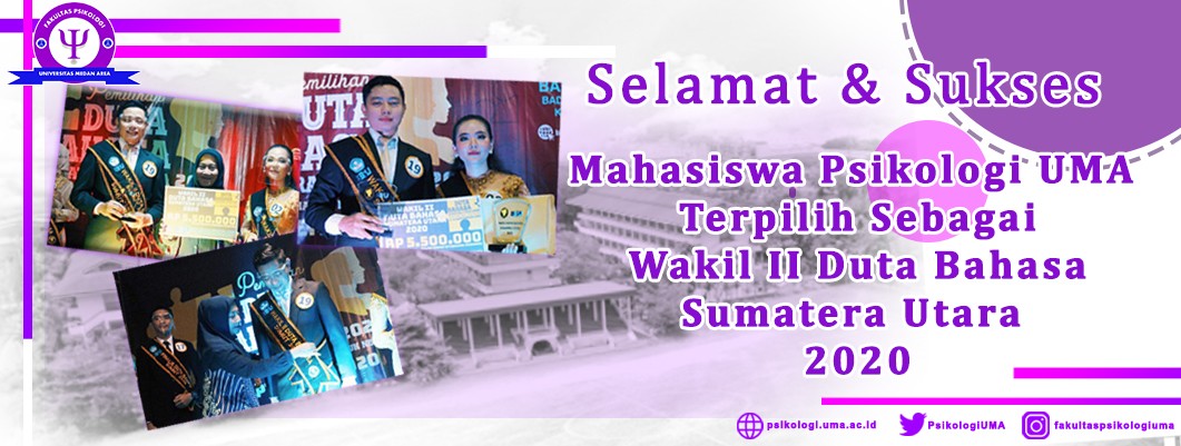 MAHASISWA PSIKOLOGI UMA TERPILIH SEBAGAI WAKIL II DUTA BAHASA SUMATERA UTARA 2020