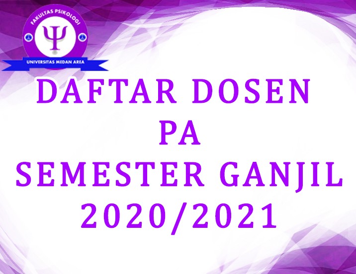 DAFTAR DOSEN PA SEMESTER GANJIL T.A 2020/2021