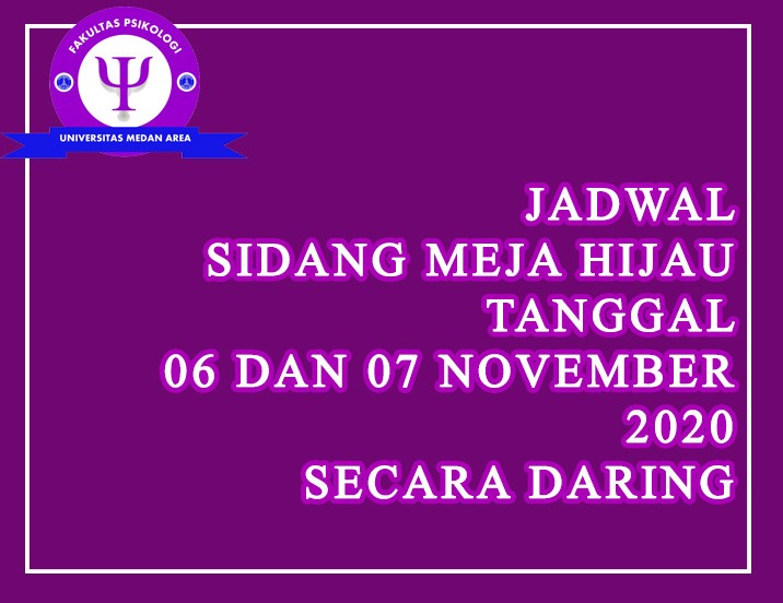 JADWAL SIDANG TGL 06 07 NOV 20