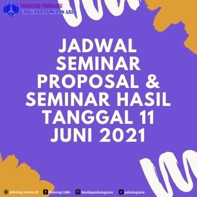 Jadwal Seminar Proposal & Seminar Hasil Tanggal 11 Juni 2021