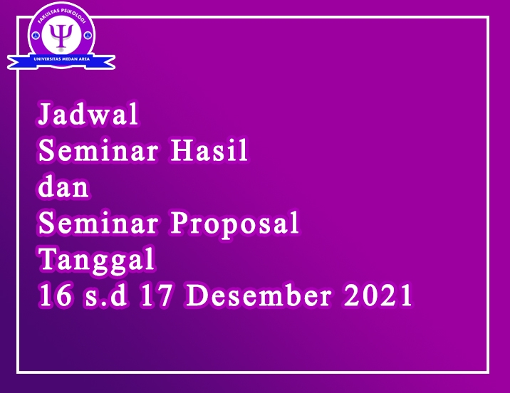 jadwal sempro semhas 16-17 desember